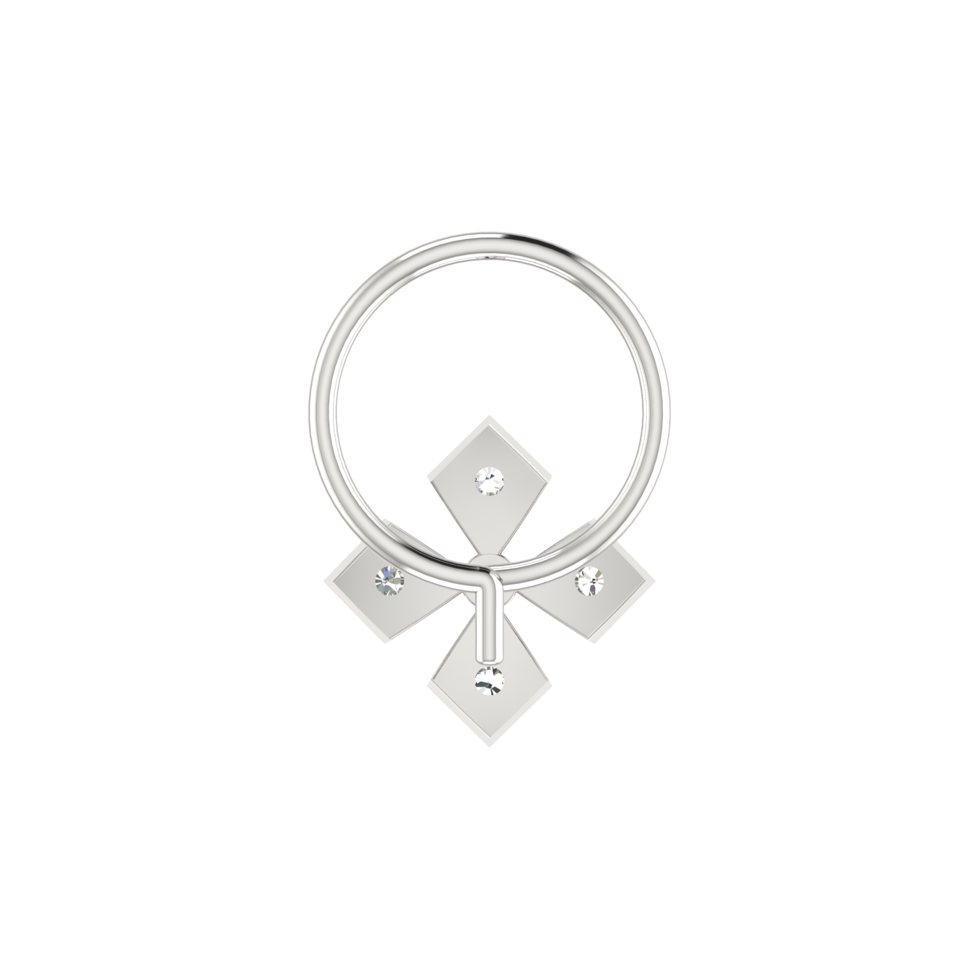 0.05 Carat Natural Diamond Nose Pin - HI Color, VS-SI Clarity.